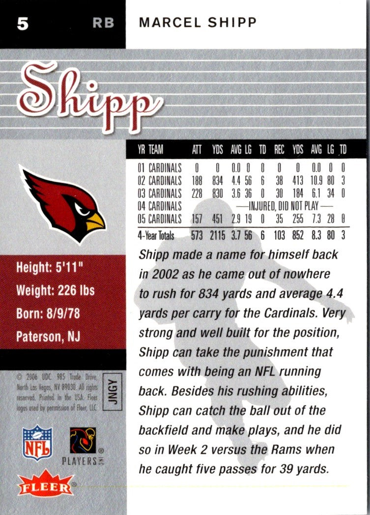 2004 Upper Deck Marcel Shipp