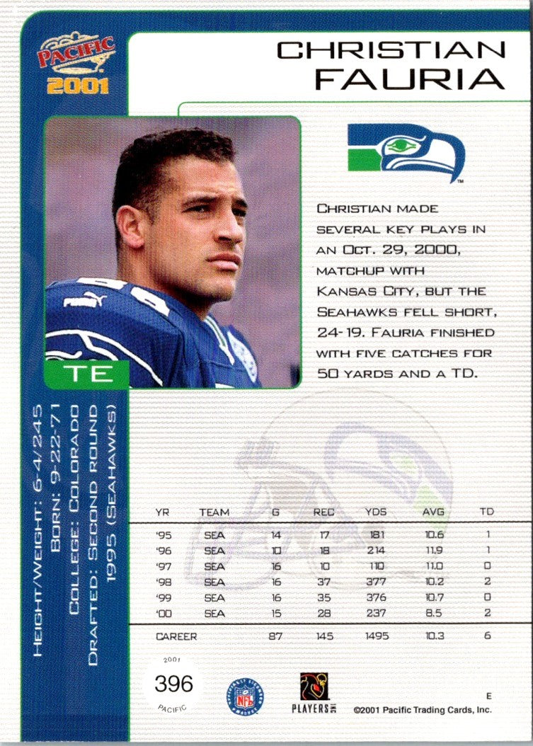 2001 Pacific Christian Fauria