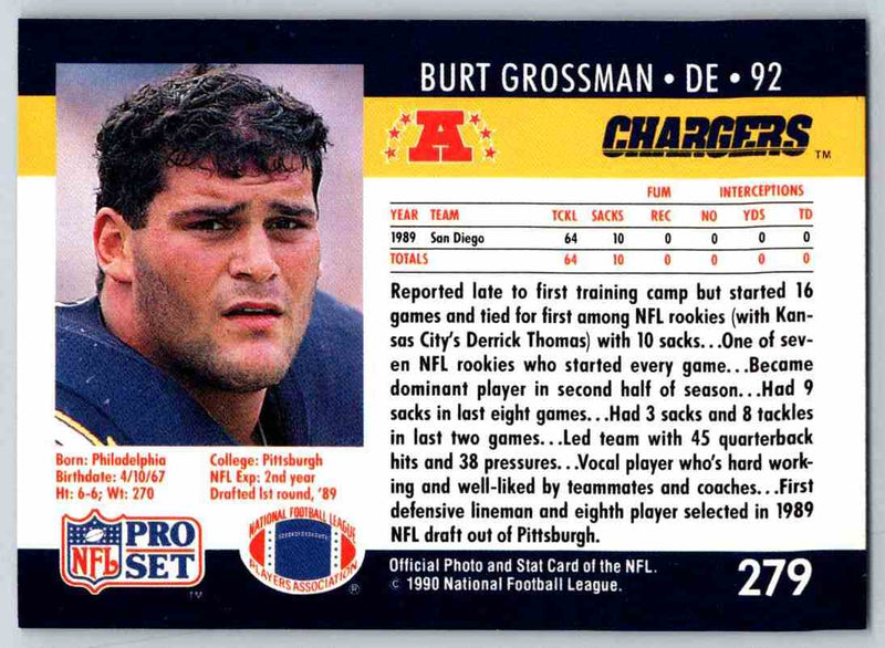 1990 Pro Set Burt Grossman