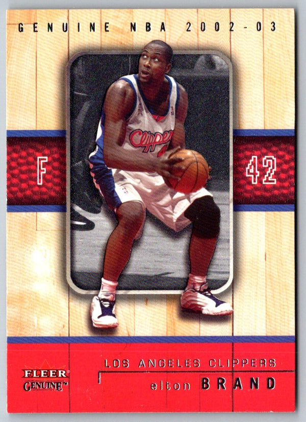 2002 Fleer Genuine Elton Brand #81