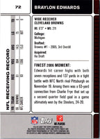 2007 Finest Braylon Edwards #72