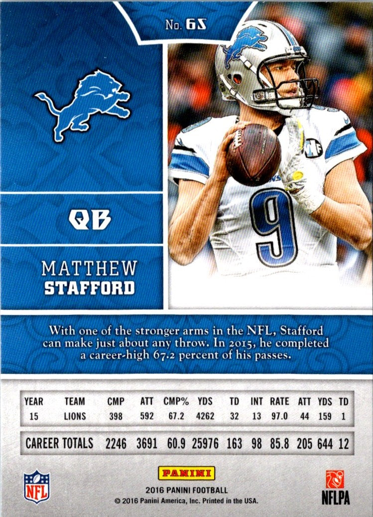 2016 Panini Matthew Stafford