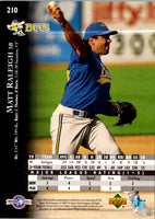 1995 Upper Deck Minors Matt Raleigh #210