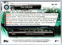 2017 Bowman Draft Sam Carlson #BD-184