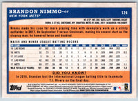 2018 Topps Big League Brandon Nimmo #124