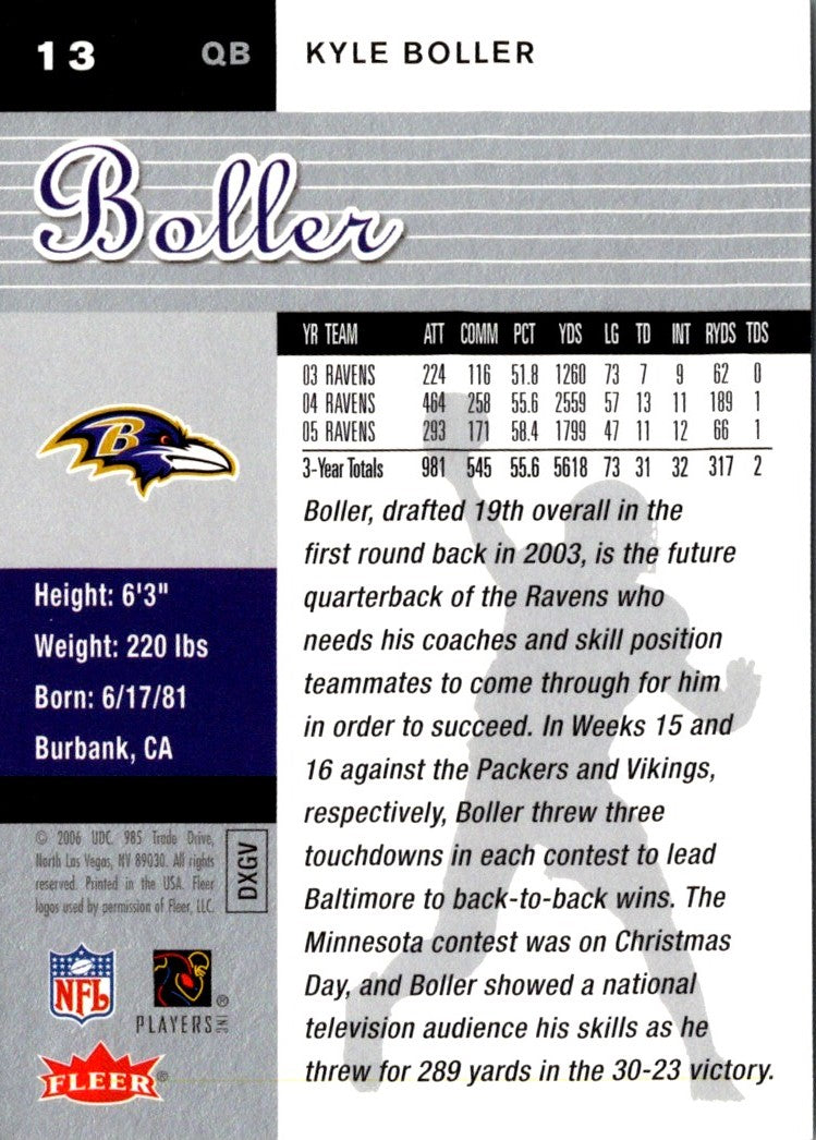 2006 Ultra Kyle Boller