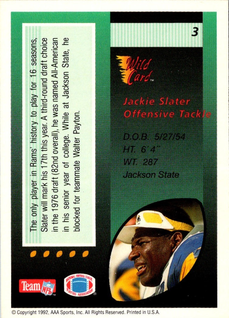 1992 Wild Card Jackie Slater