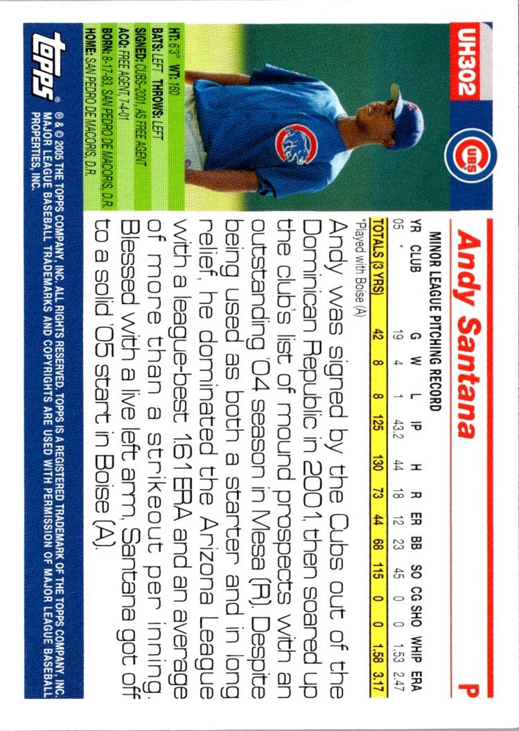 2005 Topps Updates & Highlights Andy Santana