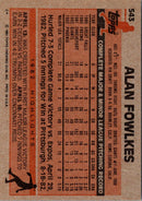 1983 Topps Alan Fowlkes