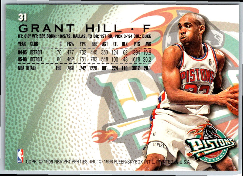 1996 Fleer Grant Hill