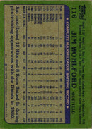 1982 Topps Jim Wohlford