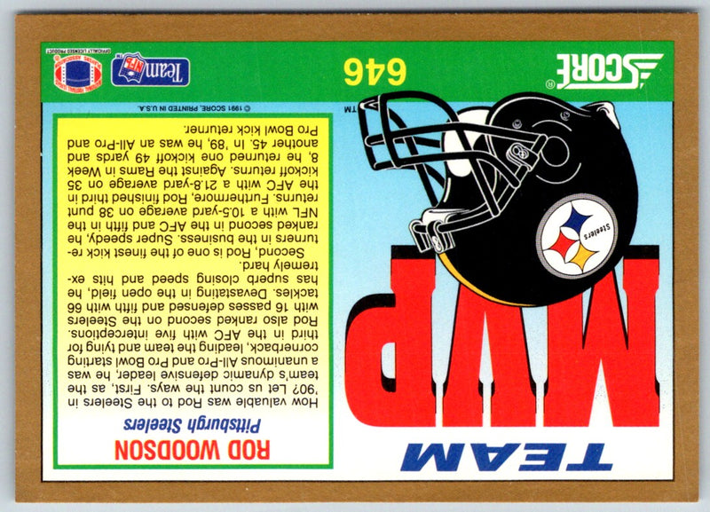 1991 Score Rod Woodson