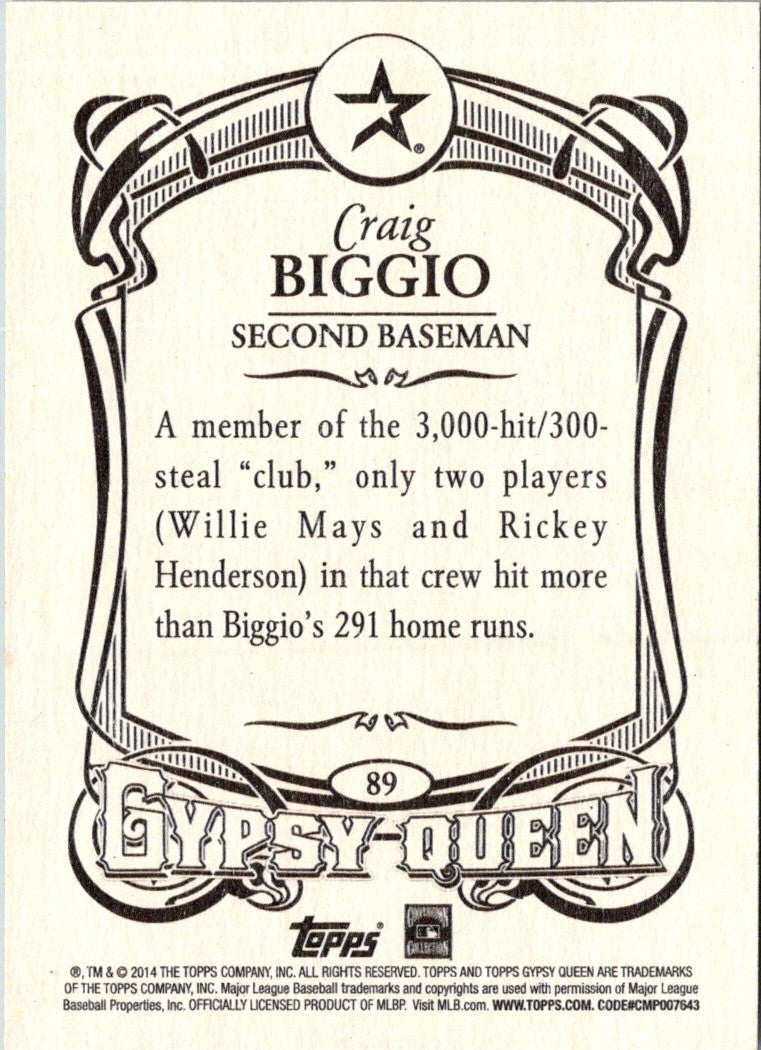 2014 Topps Gypsy Queen Craig Biggio