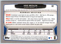 2013 Bowman Kris Medlen #82