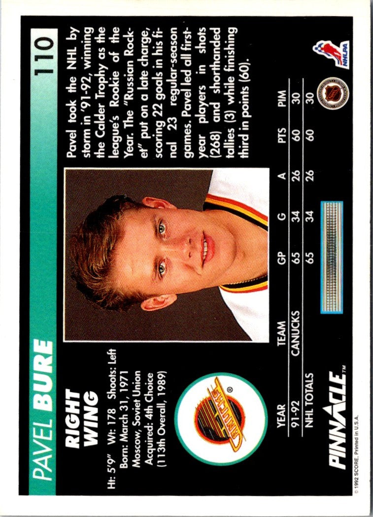 1992 Pinnacle Pavel Bure