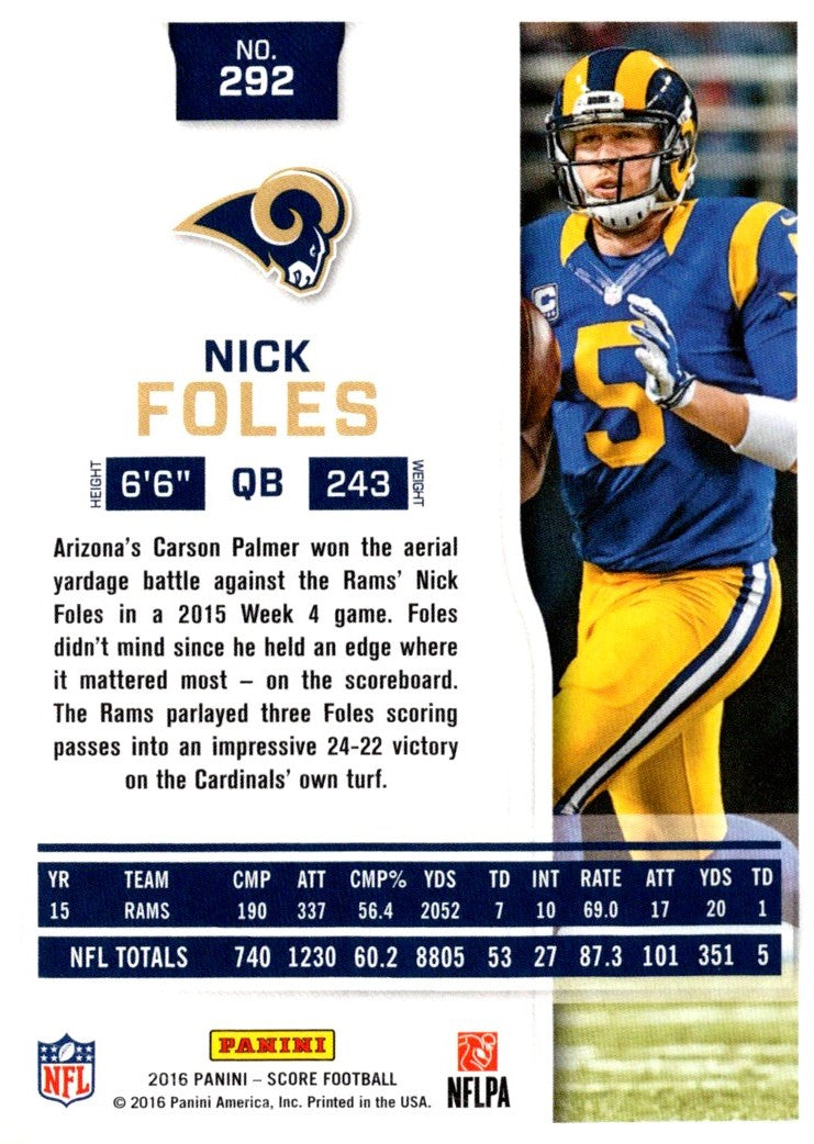 2016 Score Nick Foles