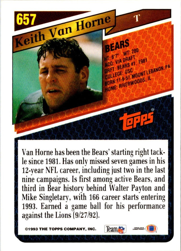 1993 Topps Keith Van Horne
