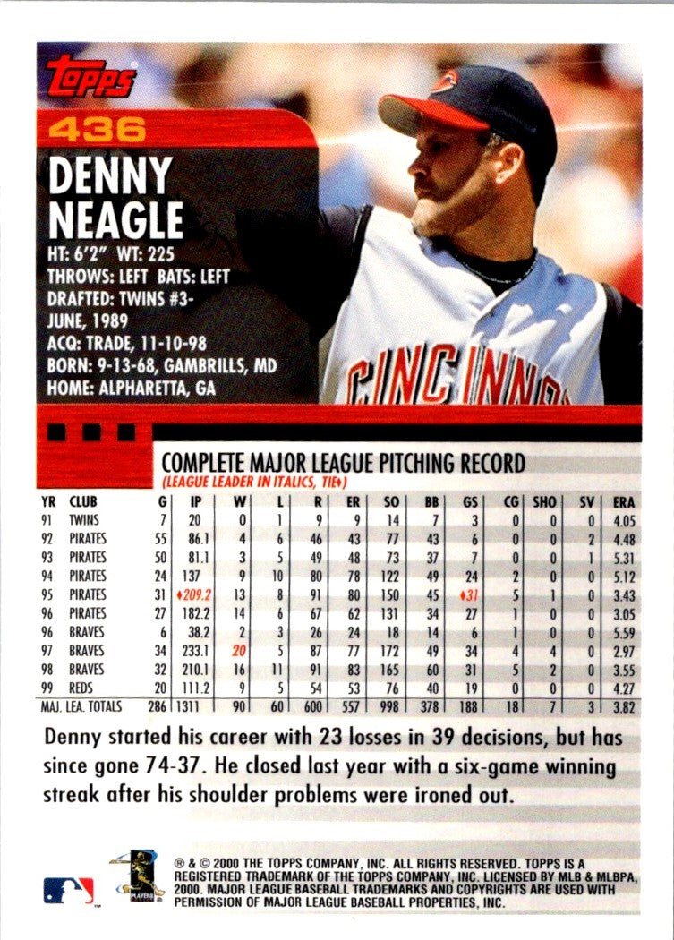 2000 Topps Denny Neagle