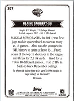 2012 Topps Magic Blaine Gabbert #207
