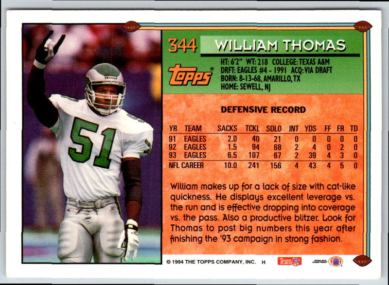 1994 Topps William Thomas