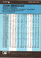1986 Fleer Star Stickers Juan Beniquez #4