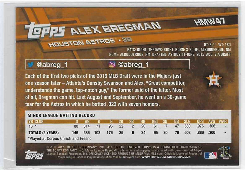 2017 Topps Alex Bregman