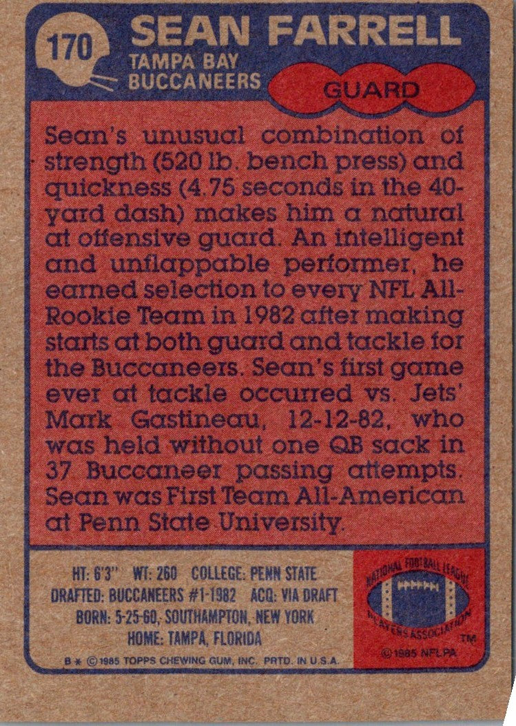 1985 Topps Sean Farrell