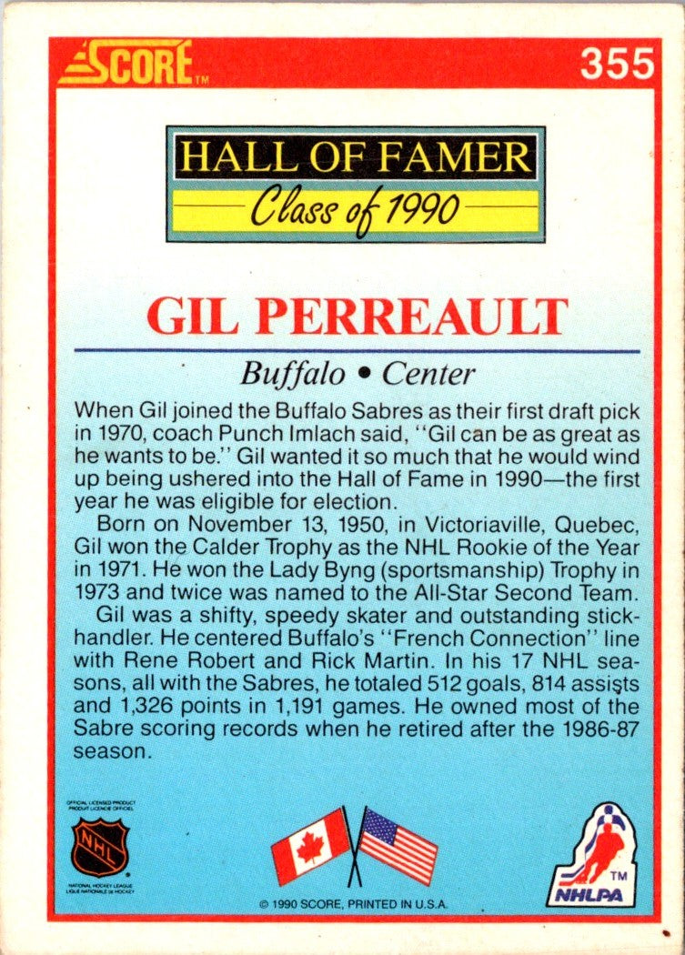 1990 Score American Gilbert Perreault