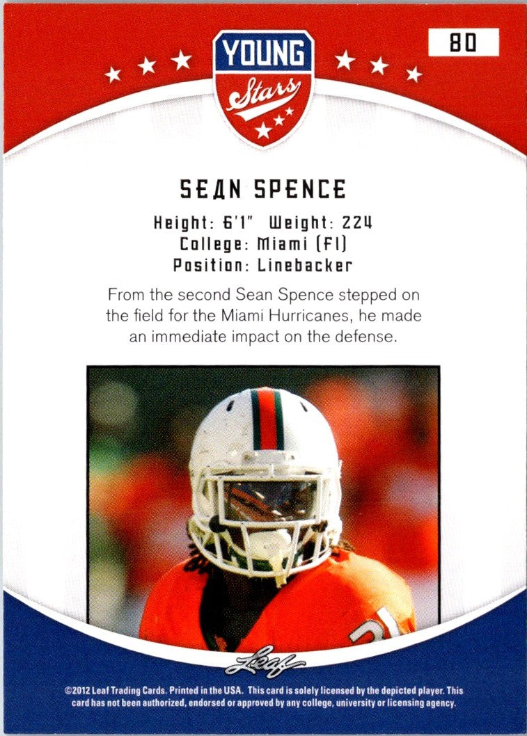 2012 Leaf Young Stars Sean Spence