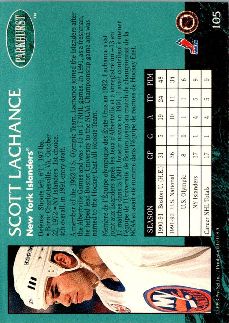 1992 Parkhurst Scott Lachance