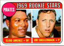 1969 Topps Pirates 1969 Rookie Stars Elvio Jimenez/Jim Shellenback