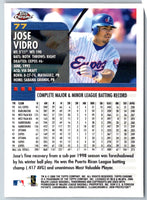 2000 Topps Jose Vidro #77