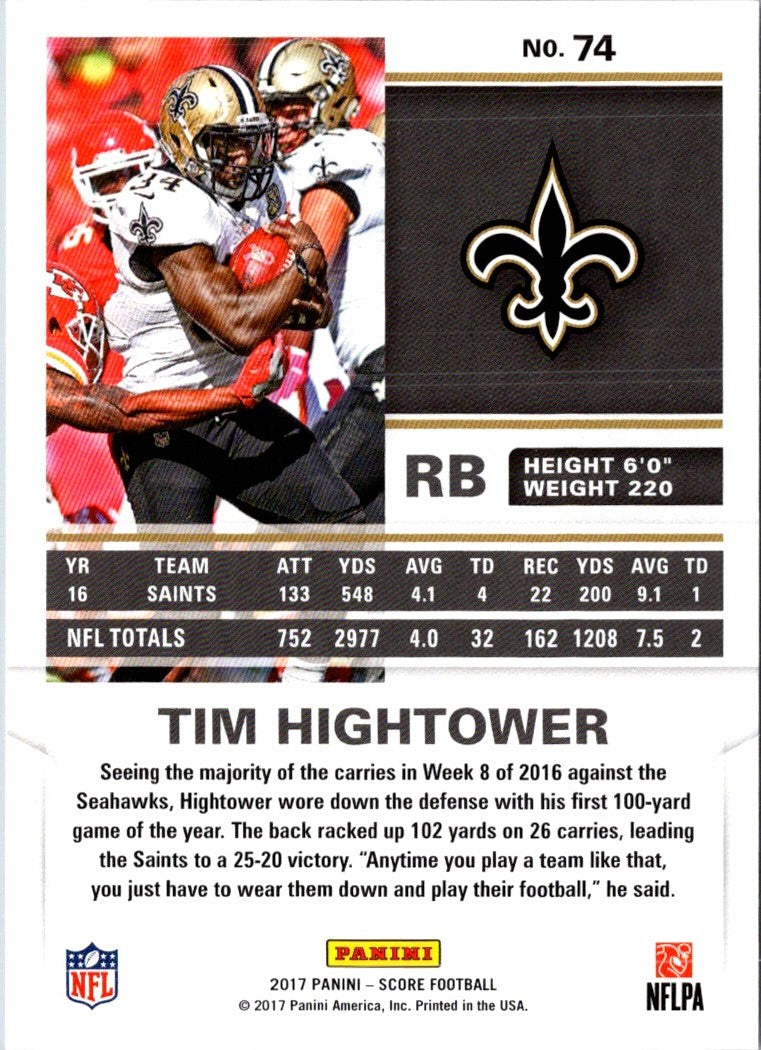 2017 Score Tim Hightower