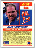 1990 Score Gary Zimmerman #586