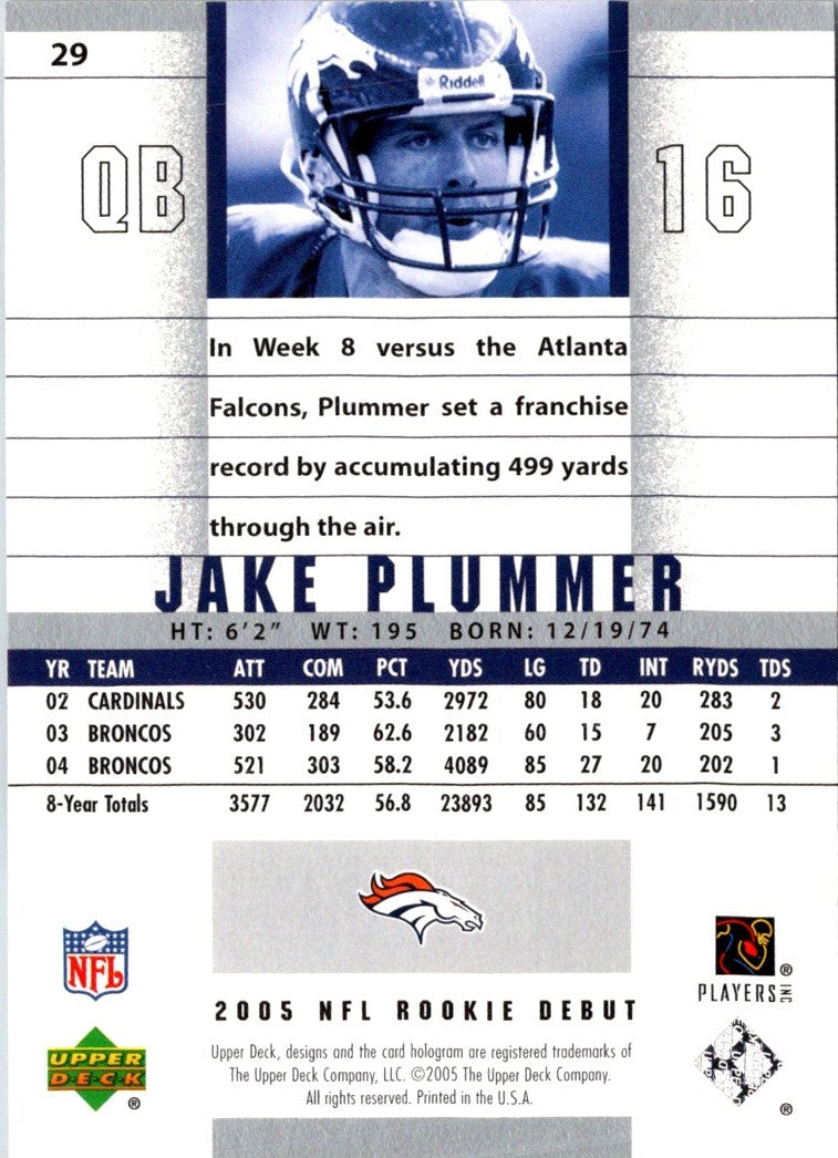 2004 Upper Deck Power Up Jake Plummer