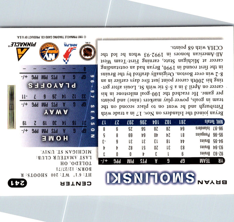 1997 Score Bryan Smolinski