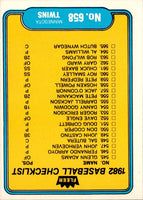 1982 Fleer Checklist: Cardinals/Brewers #649