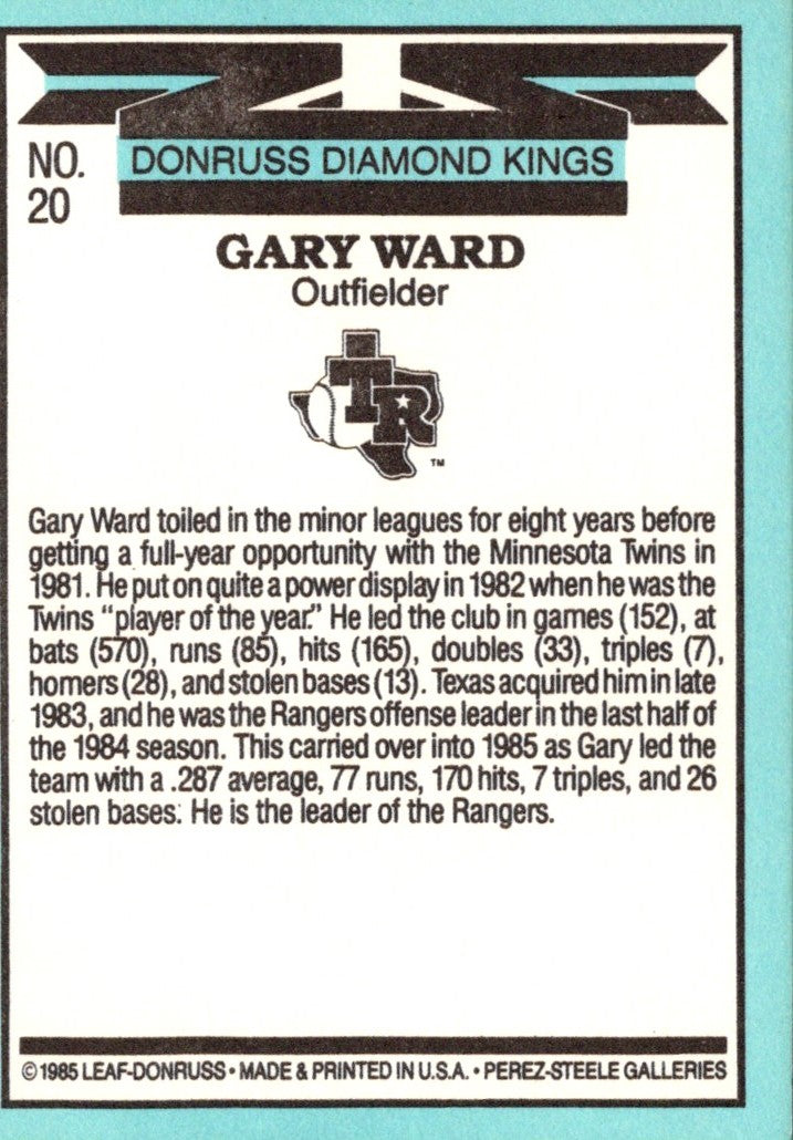 1986 Leaf Gary Ward