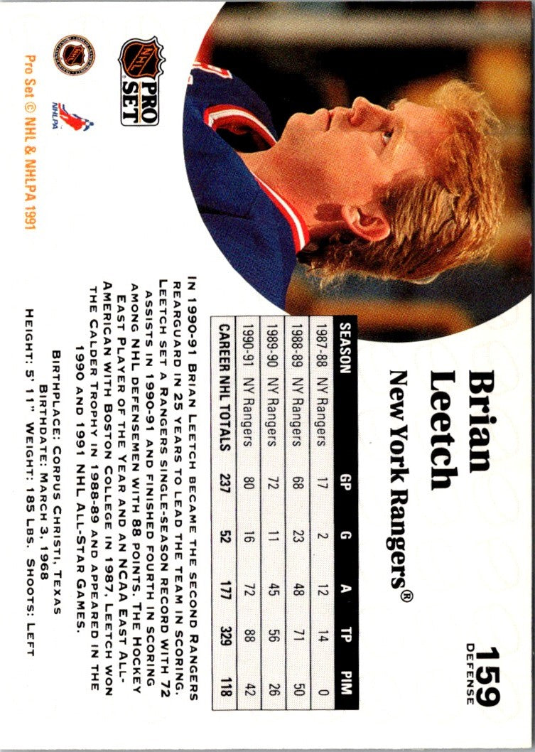 1991 Pro Set Brian Leetch