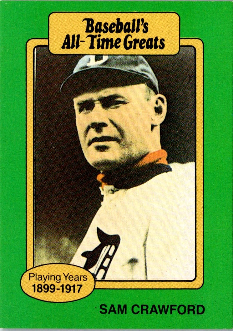 1987 Hygrade All-Time Greats Sam Crawford