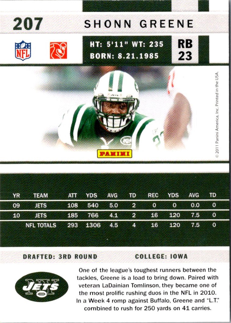 2011 Panini Shonn Greene