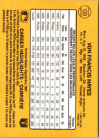 1987 Leaf Von Hayes #130
