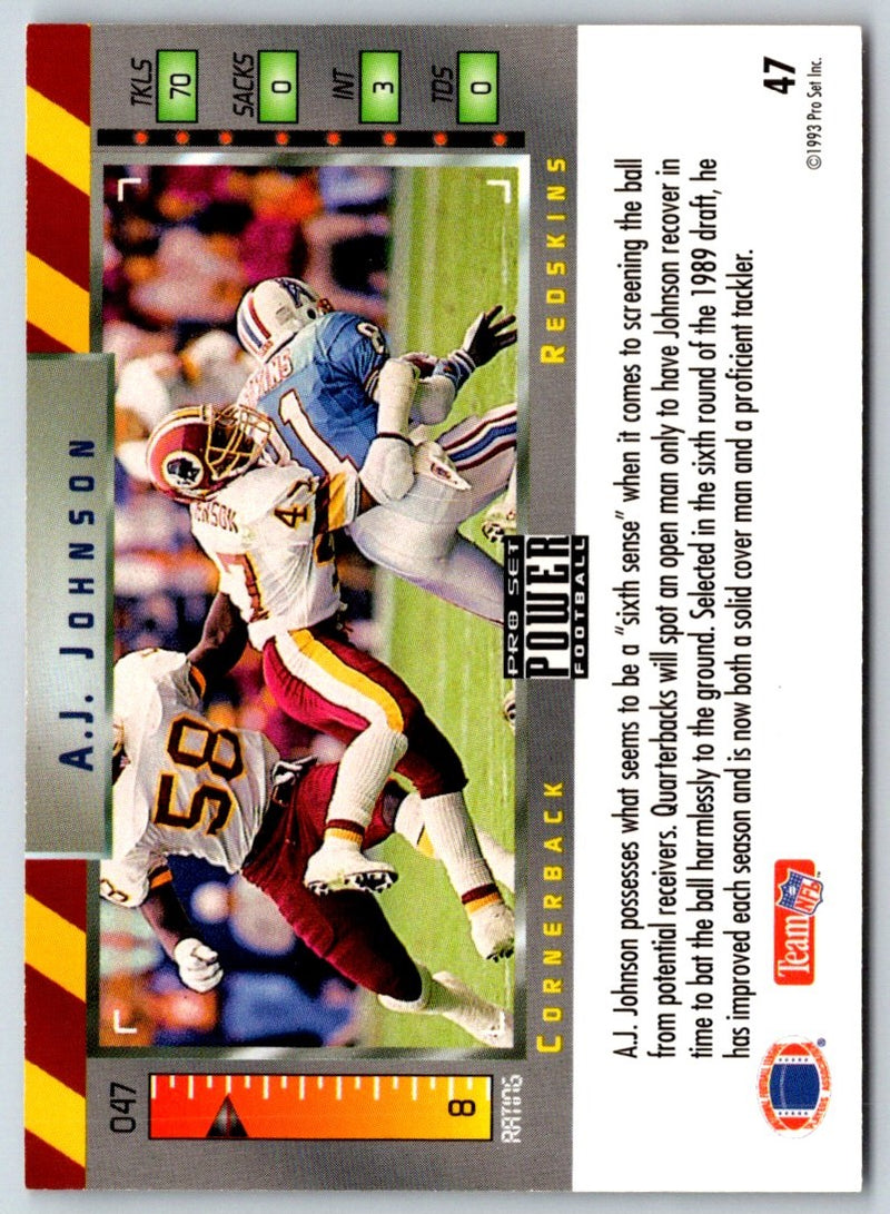 1993 Pro Set Power A.J. Johnson
