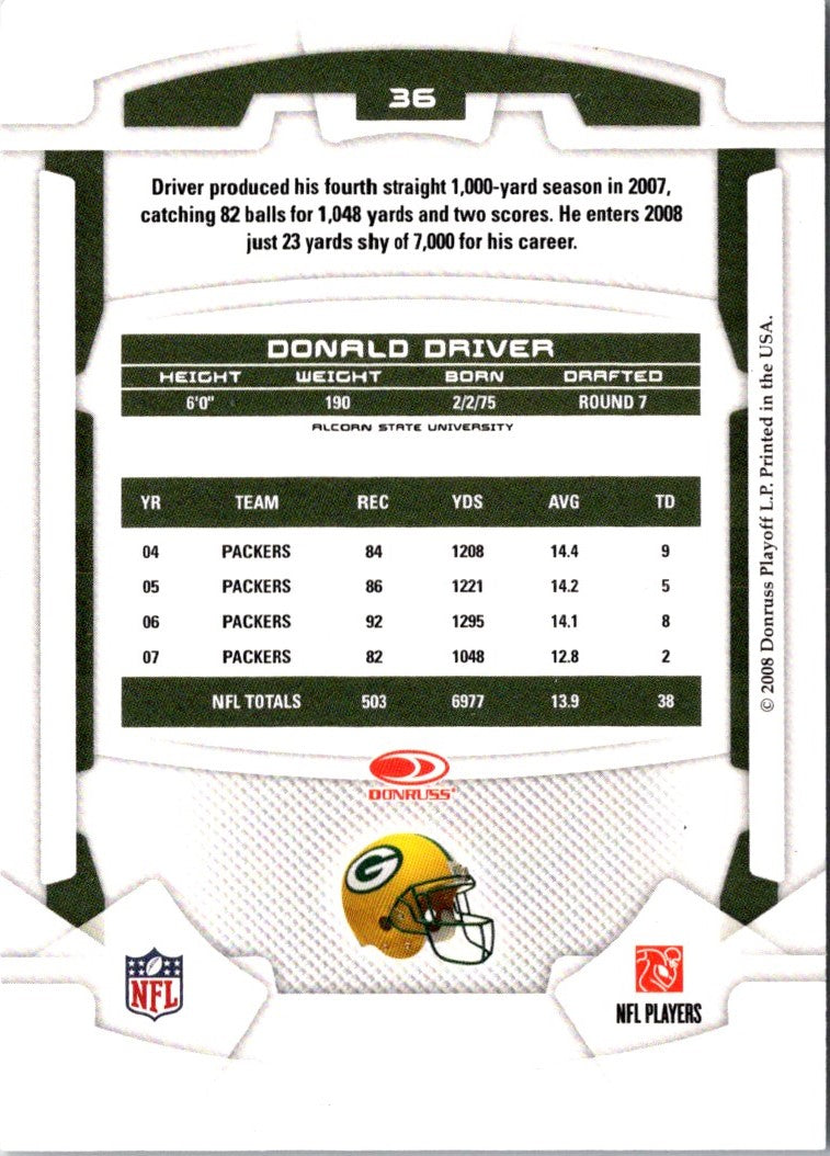 2008 Leaf Rookies & Stars Donald Driver