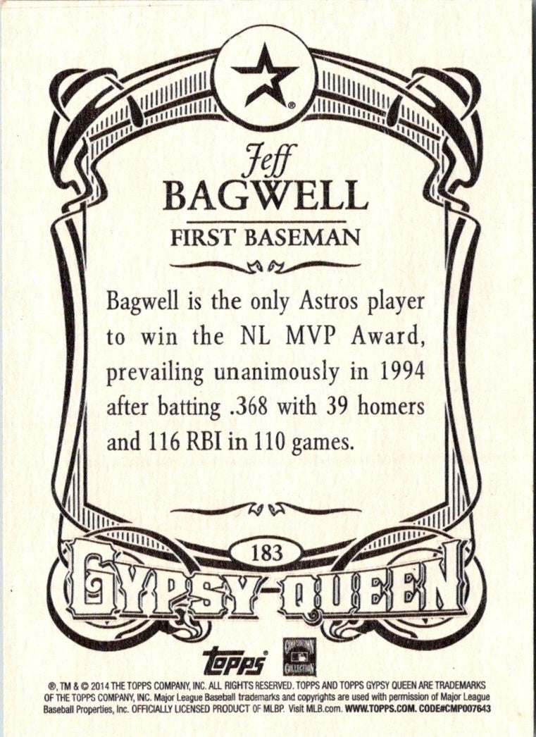 2014 Topps Gypsy Queen Jeff Bagwell