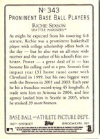 2006 Topps Turkey Red Richie Sexson #343A