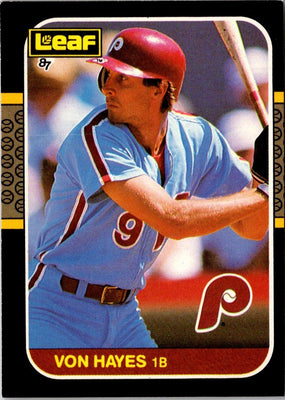 1987 Leaf Von Hayes #130