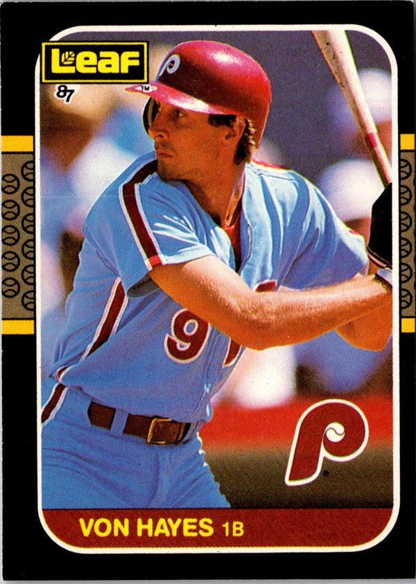 1987 Leaf Von Hayes #130