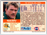 1989 NFL Proset Brian Noble #135