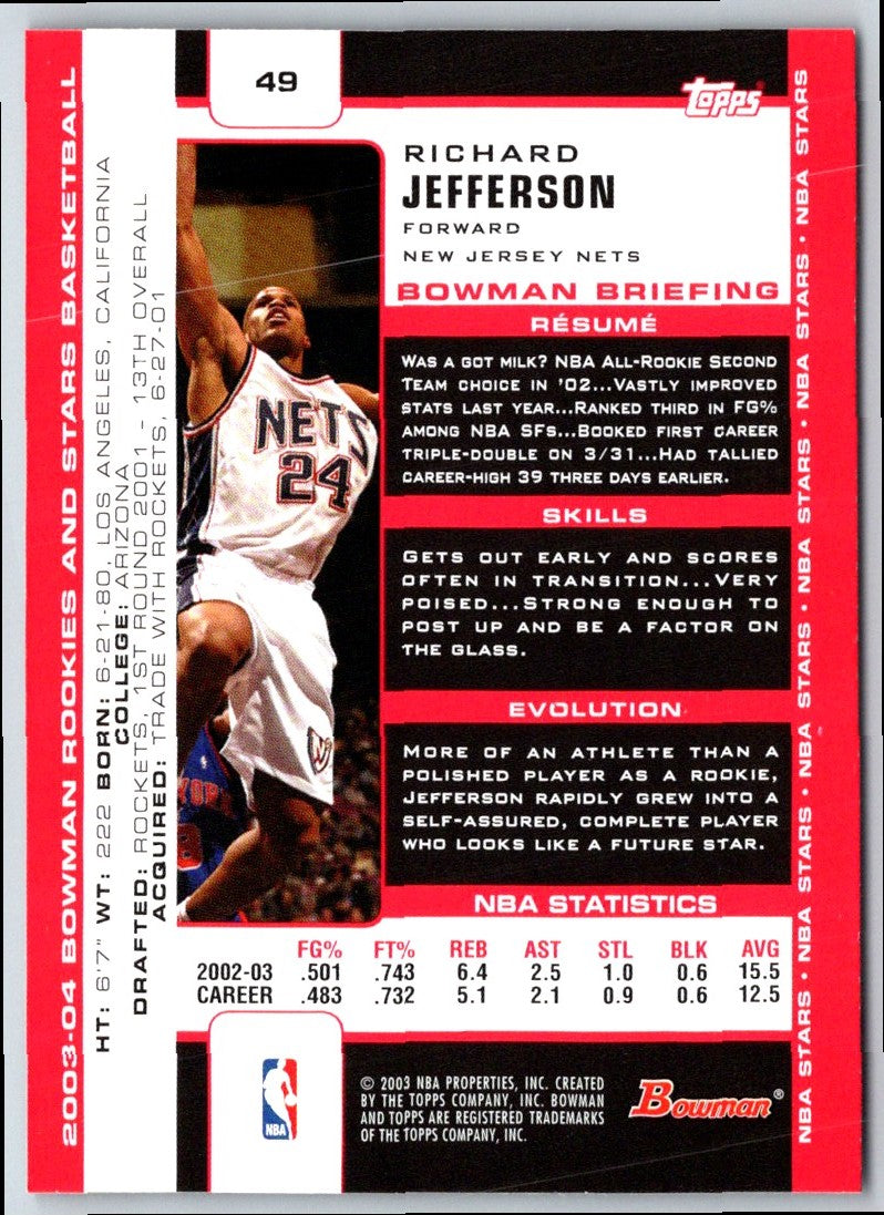 2003 Bowman Richard Jefferson